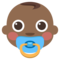 Baby - Medium Black emoji on Emojione